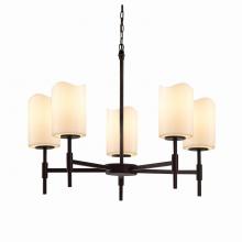 Justice Design Group CNDL-8410-14-CREM-MBLK - Union 5-Light Chandelier