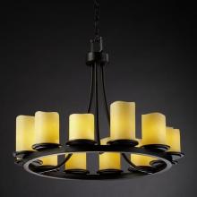  CNDL-8768-14-AMBR-DBRZ - Dakota 12-Light Ring Chandelier (Short)