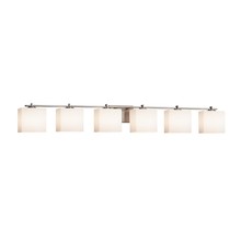 Justice Design Group FSN-8446-55-OPAL-NCKL - Era 6-Light Bath Bar