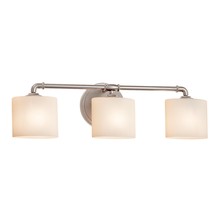 Justice Design Group FSN-8463-30-OPAL-NCKL - Bronx 3-Light Bath Bar