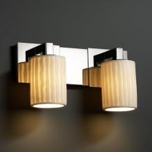 Justice Design Group POR-8922-10-BANL-NCKL - Modular 2-Light Bath Bar