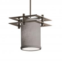  FAB-8165-10-GRAY-NCKL-BKCD-LED1-700 - Metropolis 1-Light Small LED Pendant (2 Flat Bars)