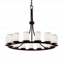  FAB-8715-10-WHTE-DBRZ - Dakota 15-Light 1-Tier Ring Chandelier