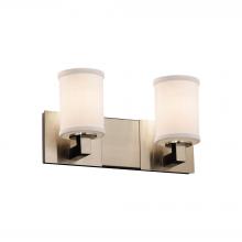  FAB-8922-10-WHTE-NCKL - Modular 2-Light Bath Bar