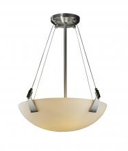  FSN-9641-35-OPAL-NCKL-LED3-3000 - 18" LED Pendant Bowl w/ Tapered Clips