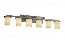  POR-8786-10-WAVE-NCKL - Dakota 6-Light Bath Bar