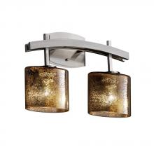 Justice Design Group FSN-8592-10-MROR-MBLK - Archway 2-Light Bath Bar