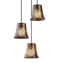 Justice Design Group FSN-8818-10-MROR-NCKL - Mini 3-Light Cluster Pendant