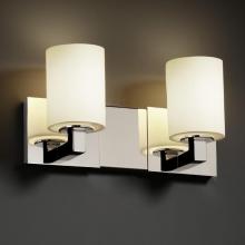 Justice Design Group FSN-8922-15-OPAL-NCKL - Modular 2-Light Bath Bar