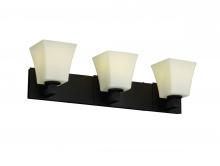 Justice Design Group FSN-8923-10-OPAL-DBRZ - Modular 3-Light Bath Bar