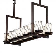  WGL-8764-10-SWCB-DBRZ - Dakota 14-Light Bridge Chandelier (Tall)