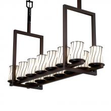  WGL-8769-10-SWCB-DBRZ - Dakota 14-Light Bridge Chandelier (Short)