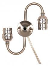  80/1271 - Twin Keyless Steel "S" Cluster; 14" 18/2 SPT-2 105C Clear Silver Wire; 7" Centers;