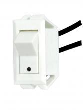  80/1617 - On-Off Phenolic Rocker Switch With White Dot; On-Off Function; White Finish; Snap Bushing; 6"