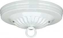  90/056 - Ribbed Canopy Kit; White Finish; 5" Diameter; 7/16" Center Hole; 2-8/32 Bar Holes; Includes