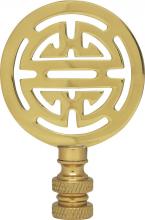  90/1747 - Oriental Brass Finial; 2-3/4" Height; 1/4-27; Polished Brass Finish