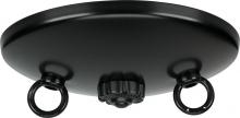  90/195 - Bath Swag Canopy Kit; Black Finish; 5" Diameter; 3- 7/16" Holes; Includes Hardware; 10lbs