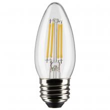  S21369 - 4 Watt B11 LED; Clear; Medium base; 90 CRI; 3000K; 120 Volt; 3-Pack