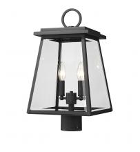  521PHMR-BK - 2 Light Outdoor Post Mount Fixture