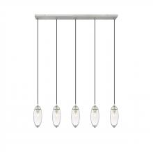  651P-5L-BN - 5 Light Linear Chandelier