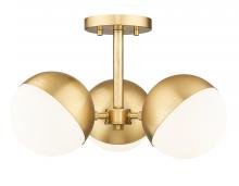  7517-3SF-MGLD - 3 Light Semi Flush Mount