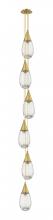  106-450-1P-BB-G450-6CL - Malone - 6 Light - 8 inch - Brushed Brass - Multi Pendant