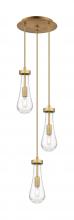 Innovations Lighting 113-451-1P-BB-G451-4CL - Owego - 3 Light - 13 inch - Brushed Brass - Multi Pendant