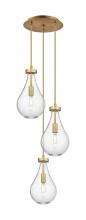 Innovations Lighting 113-451-1P-BB-G451-7CL - Owego - 3 Light - 13 inch - Brushed Brass - Multi Pendant