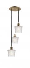  113B-3P-AB-G402 - Niagara - 3 Light - 13 inch - Antique Brass - Cord Hung - Multi Pendant