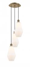  113B-3P-AB-G651-7 - Cindyrella - 3 Light - 14 inch - Antique Brass - Cord Hung - Multi Pendant