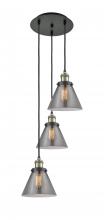 Innovations Lighting 113F-3P-BAB-G43 - Cone - 3 Light - 14 inch - Black Antique Brass - Cord hung - Multi Pendant