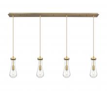 Innovations Lighting 124-451-1P-BB-G451-4CL - Owego - 4 Light - 49 inch - Brushed Brass - Linear Pendant