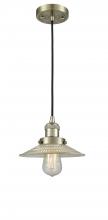 Innovations Lighting 201C-AB-G2-LED - Halophane - 1 Light - 9 inch - Antique Brass - Cord hung - Mini Pendant