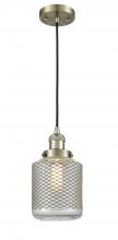  201C-AB-G262-LED - Stanton - 1 Light - 6 inch - Antique Brass - Cord hung - Mini Pendant