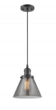 Innovations Lighting 201C-OB-G43-LED - Cone - 1 Light - 8 inch - Oil Rubbed Bronze - Cord hung - Mini Pendant