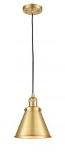  201C-SG-M13-SG-LED - Appalachian - 1 Light - 8 inch - Satin Gold - Cord hung - Mini Pendant