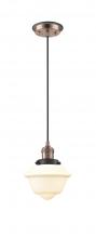  201CBP-ACBK-G531 - Oxford - 1 Light - 7 inch - Antique Copper - Cord hung - Mini Pendant