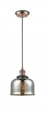  201CBP-ACBK-G78 - Bell - 1 Light - 8 inch - Antique Copper - Cord hung - Mini Pendant