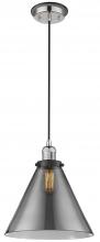  201CBP-PNBK-G43-L - Cone - 1 Light - 12 inch - Polished Nickel - Cord hung - Mini Pendant