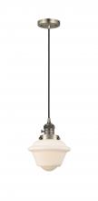  201CSW-AB-G531-LED - Oxford - 1 Light - 7 inch - Antique Brass - Cord hung - Mini Pendant