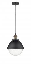  201CSW-BAB-HFS-84-BK-LED - Hampden - 1 Light - 9 inch - Black Antique Brass - Cord hung - Mini Pendant