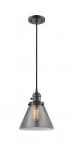 Innovations Lighting 201CSW-OB-G43-LED - Cone - 1 Light - 8 inch - Oil Rubbed Bronze - Cord hung - Mini Pendant