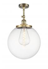 Innovations Lighting 201F-AB-G202-14 - Beacon - 1 Light - 14 inch - Antique Brass - Semi-Flush Mount