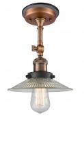  201FBP-ACBK-G2 - Halophane - 1 Light - 9 inch - Antique Copper - Semi-Flush Mount