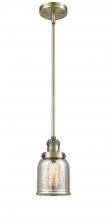  201S-AB-G58-LED - Bell - 1 Light - 5 inch - Antique Brass - Stem Hung - Mini Pendant