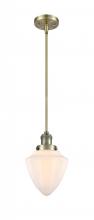  201S-AB-G661-7-LED - Bullet - 1 Light - 7 inch - Antique Brass - Stem Hung - Mini Pendant