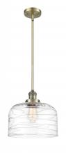  201S-AB-G713-L-LED - Bell - 1 Light - 12 inch - Antique Brass - Stem Hung - Mini Pendant