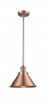  201S-AC-M10-AC-LED - Briarcliff - 1 Light - 10 inch - Antique Copper - Stem Hung - Mini Pendant