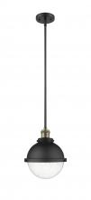  201S-BAB-HFS-84-BK-LED - Hampden - 1 Light - 9 inch - Black Antique Brass - Stem Hung - Mini Pendant