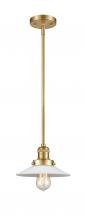  201S-SG-G1-LED - Halophane - 1 Light - 9 inch - Satin Gold - Stem Hung - Mini Pendant